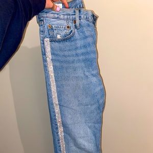 Levi’s boot cut straight leg jeans with rhinestone